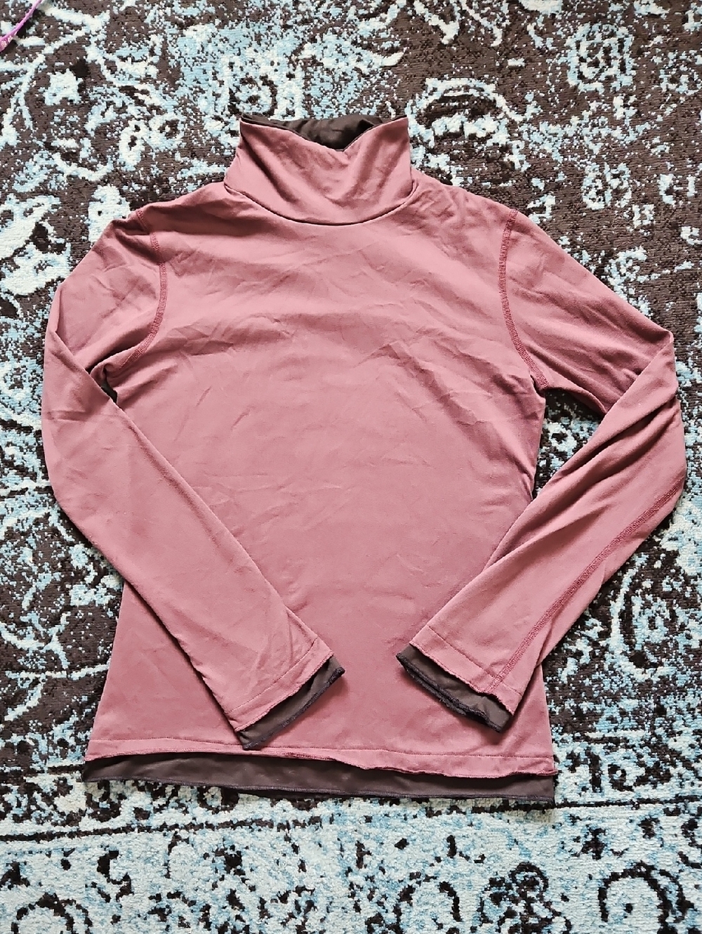 Unique Kuhl Dusty Rose Long Sleeve Mock Neck Top SX
